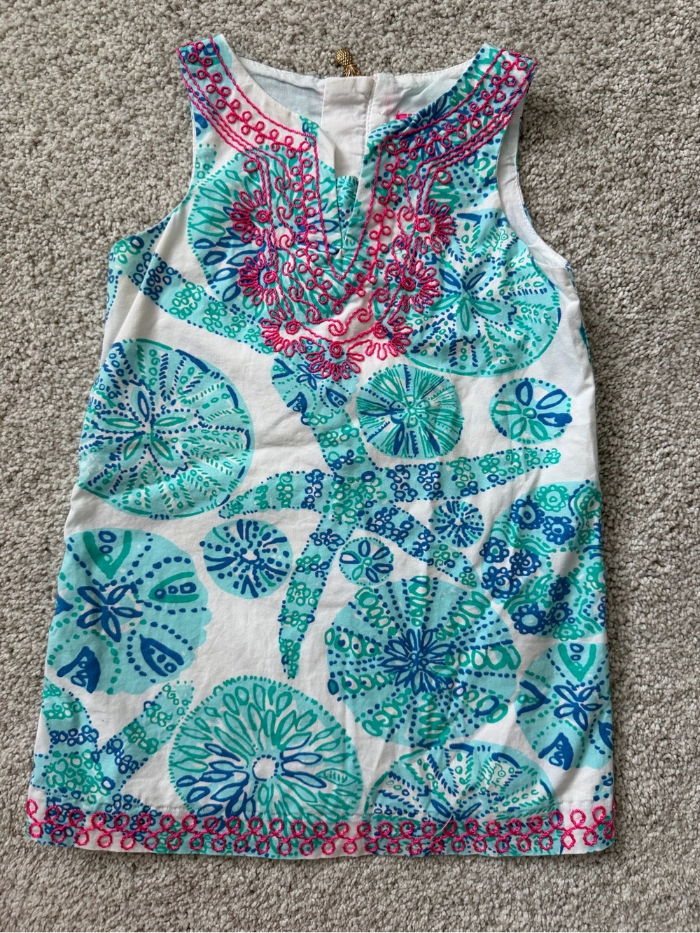 18mo Lilly Pulitzer for Target Girls White Multicolor Embroidered Tank Dress